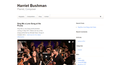 Desktop Screenshot of harrietbushmanmusic.com